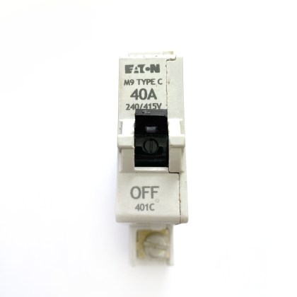 Eaton 401C M9 C40 40A 40 Amp MCB Circuit Breaker Type C